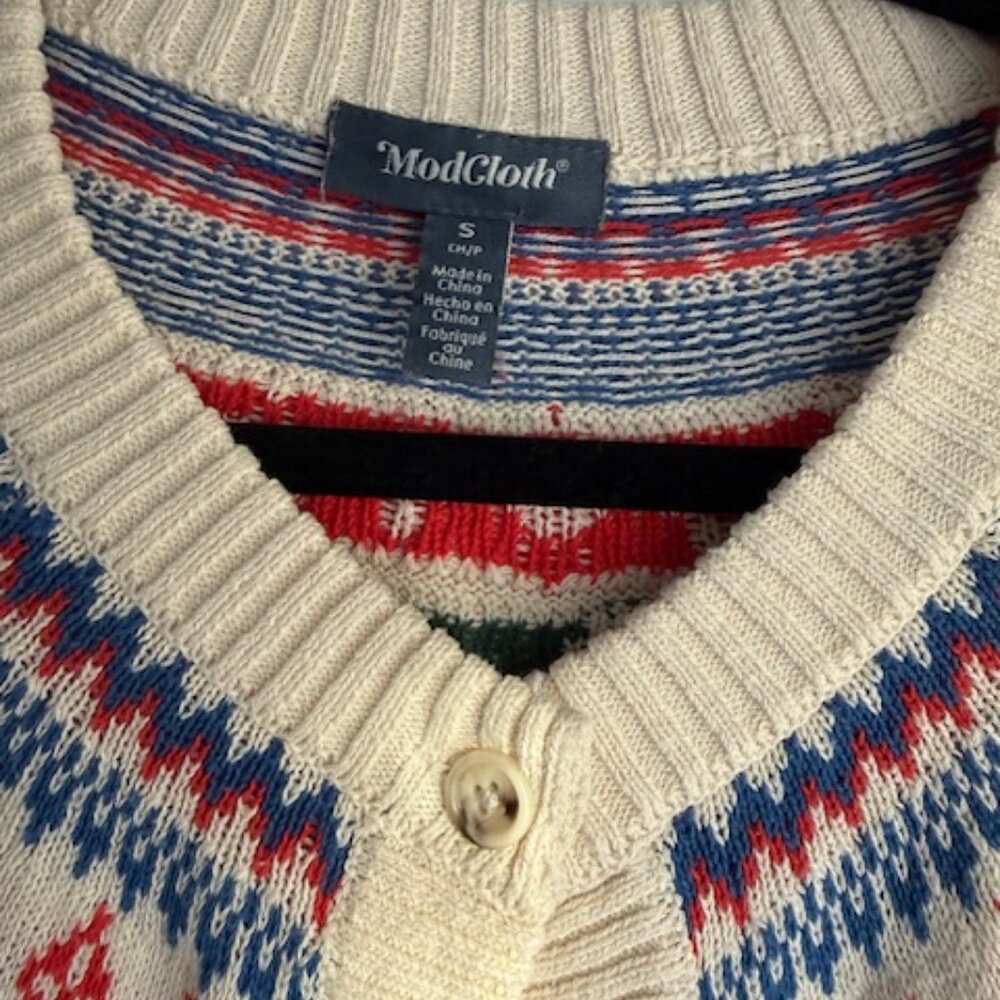 Modcloth T-Rex Holiday Cardigan - Picture 2 of 4